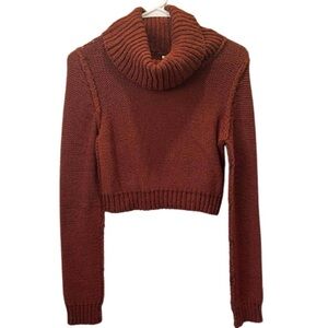 Free People Warm Cinnamon Cowl Neck Sweater
